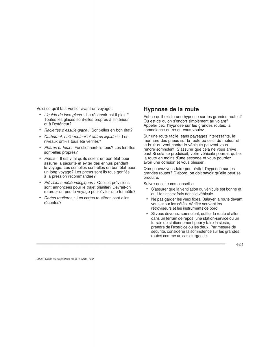Hummer H2 manuel du proprietaire / page 352