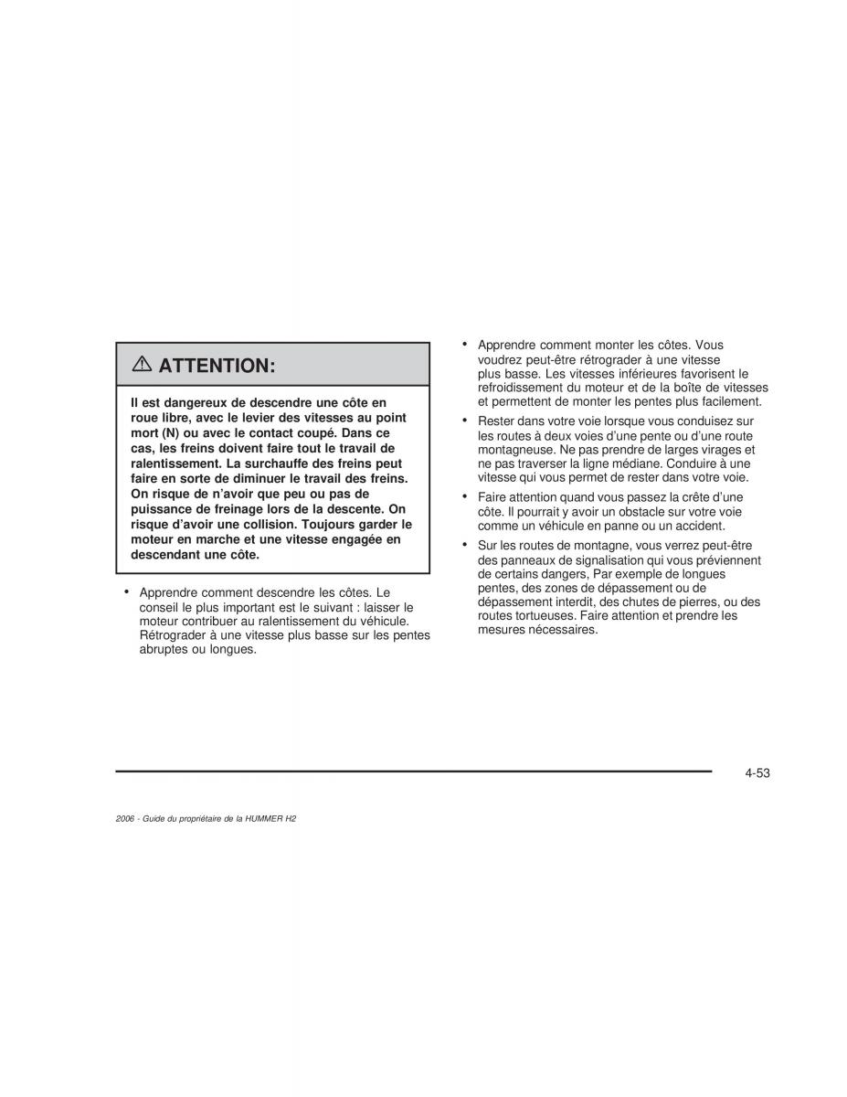 Hummer H2 manuel du proprietaire / page 354