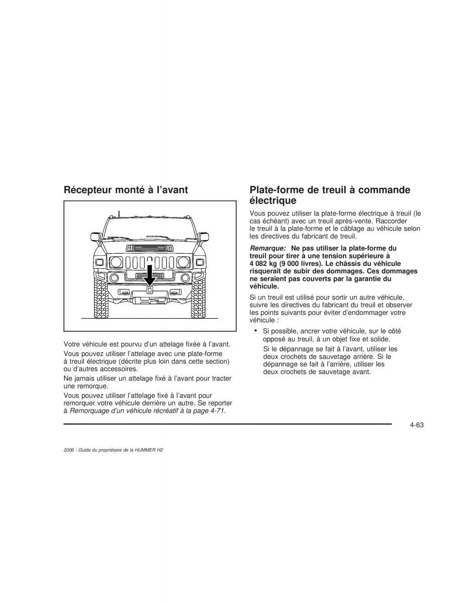 Hummer H2 manuel du proprietaire / page 364