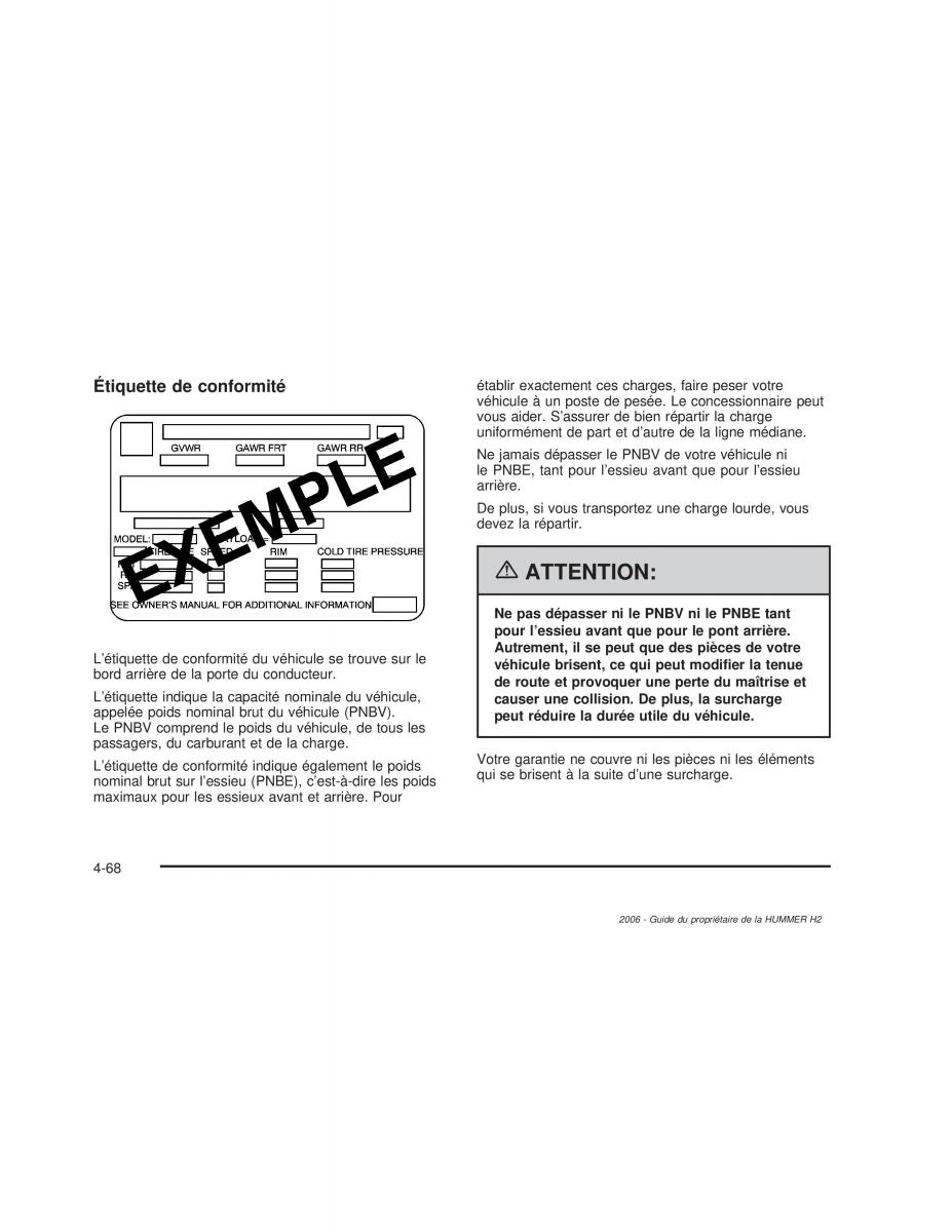 Hummer H2 manuel du proprietaire / page 369