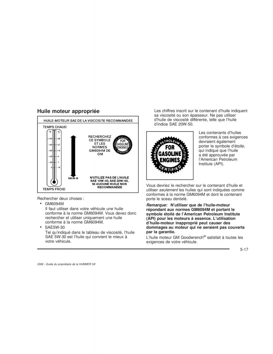 Hummer H2 manuel du proprietaire / page 410