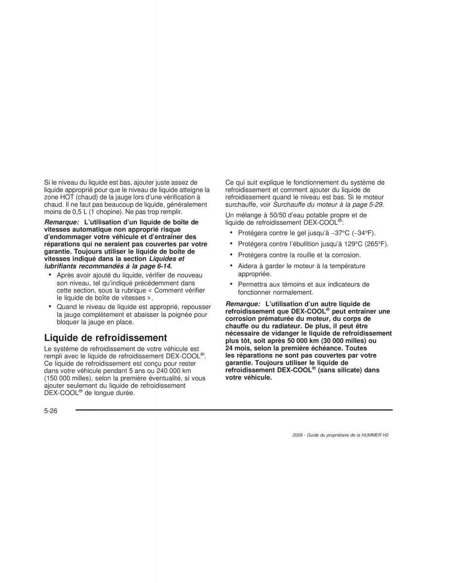 Hummer H2 manuel du proprietaire / page 419