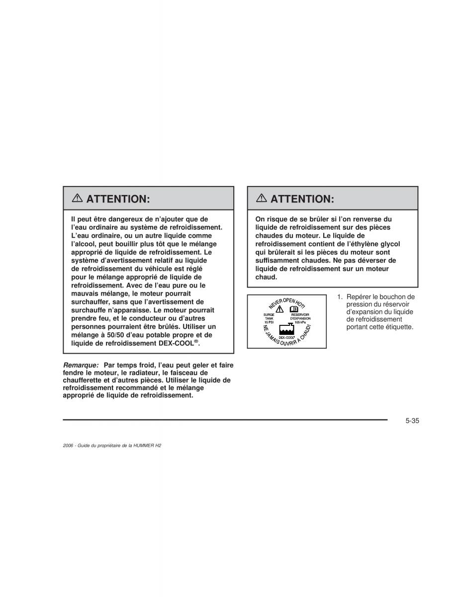 Hummer H2 manuel du proprietaire / page 428