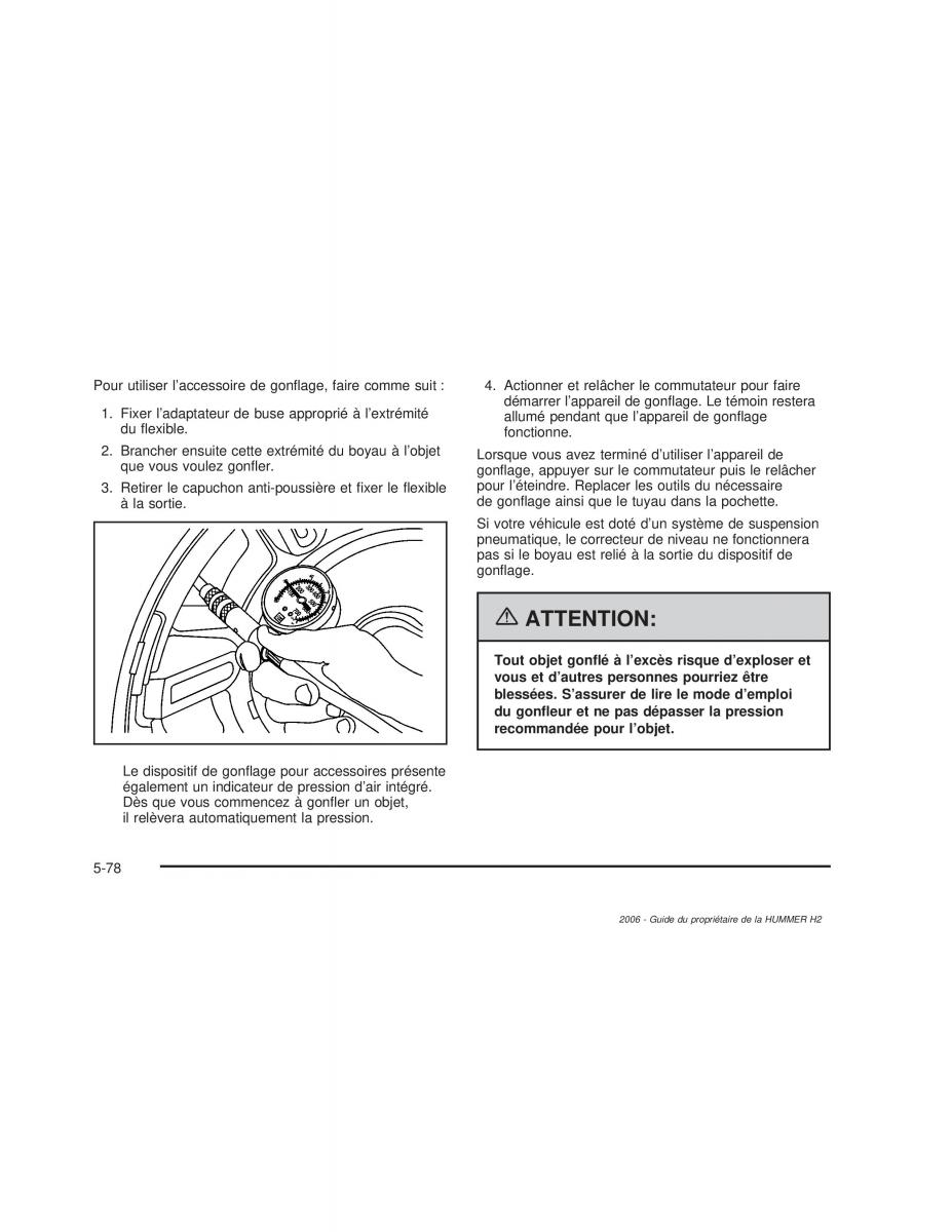 Hummer H2 manuel du proprietaire / page 471