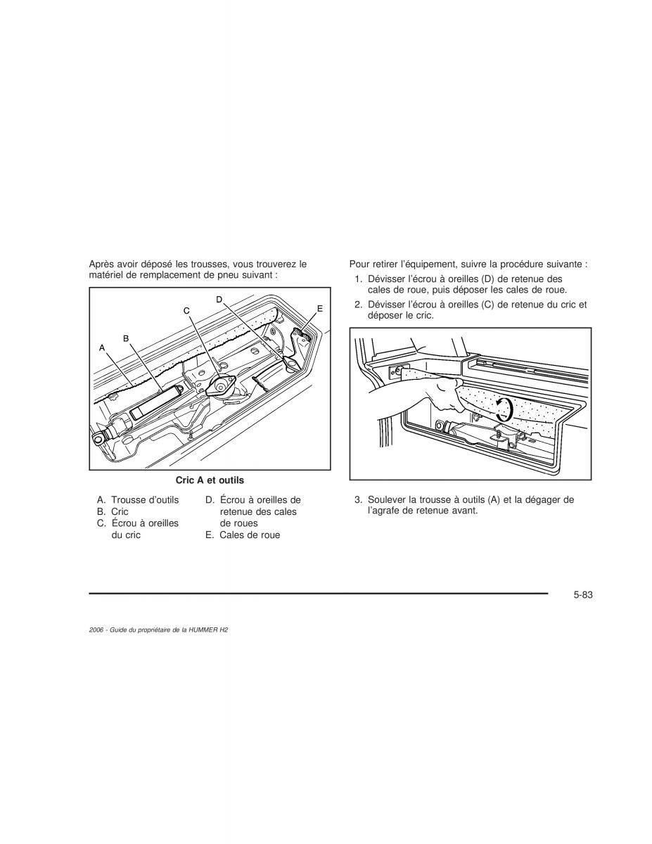 Hummer H2 manuel du proprietaire / page 476