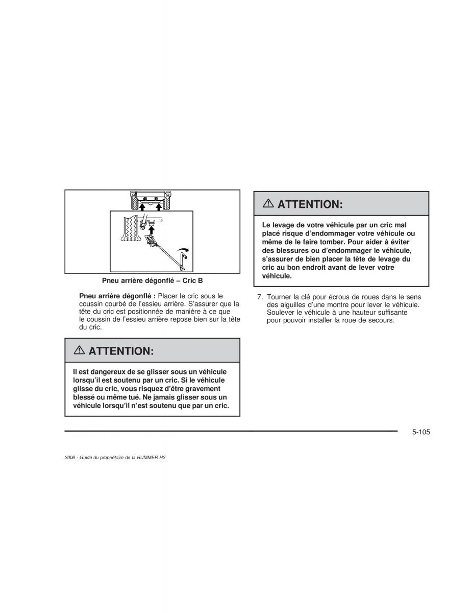 Hummer H2 manuel du proprietaire / page 498