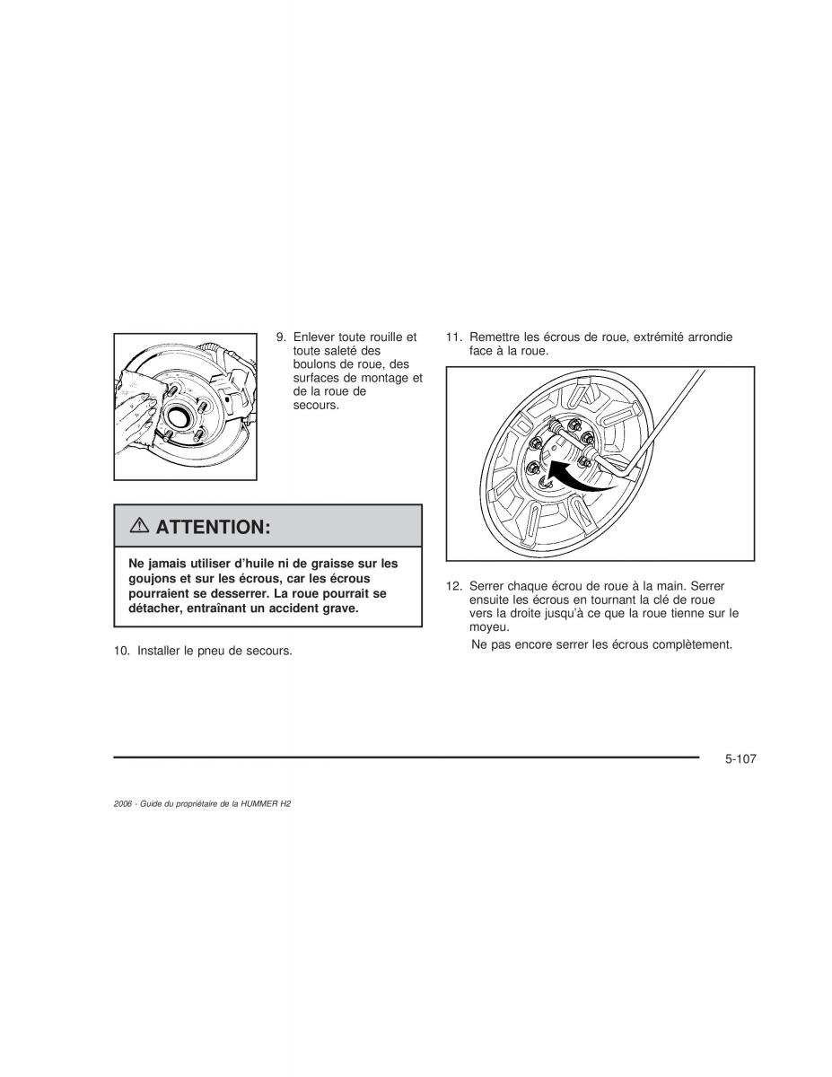Hummer H2 manuel du proprietaire / page 500