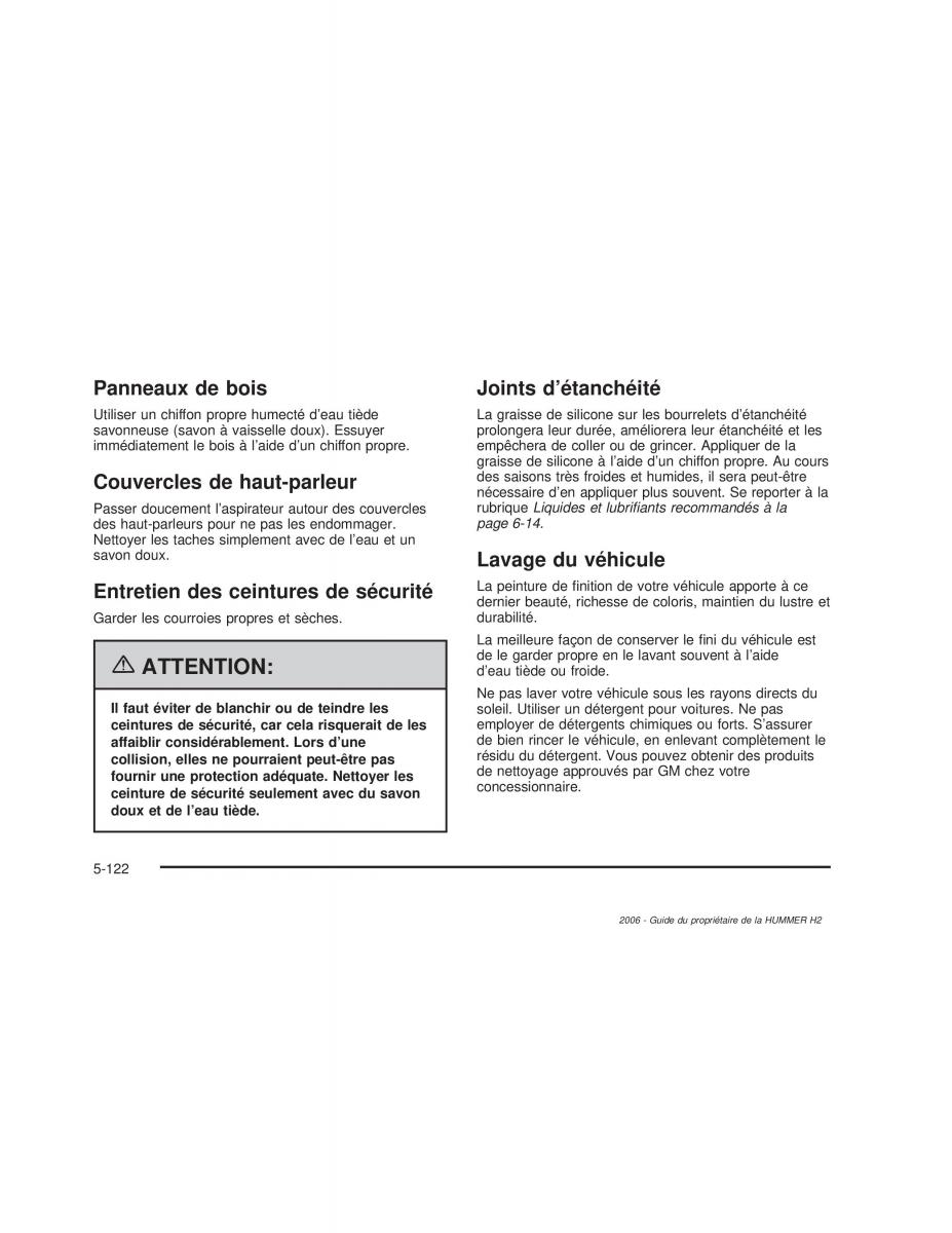 Hummer H2 manuel du proprietaire / page 515