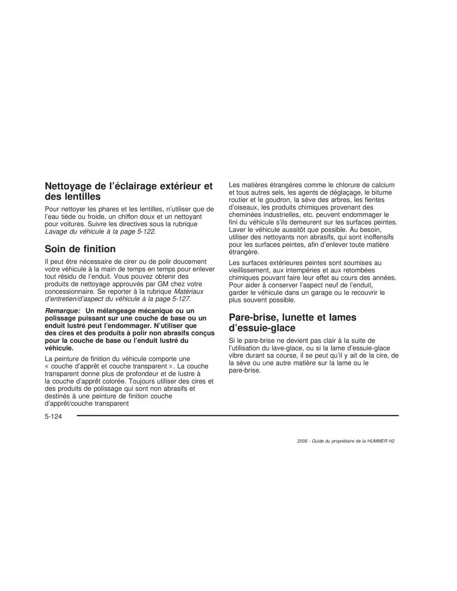 Hummer H2 manuel du proprietaire / page 517