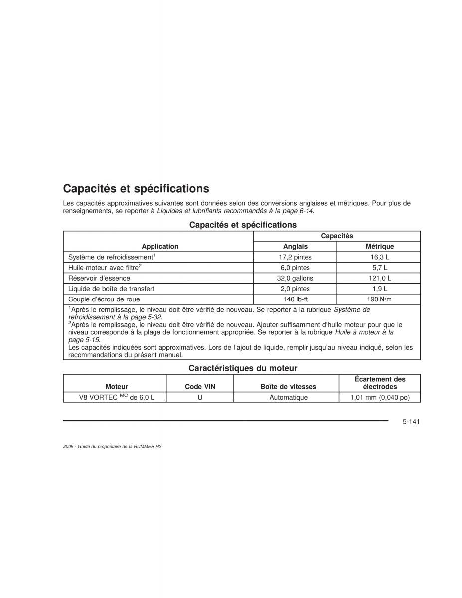 Hummer H2 manuel du proprietaire / page 534