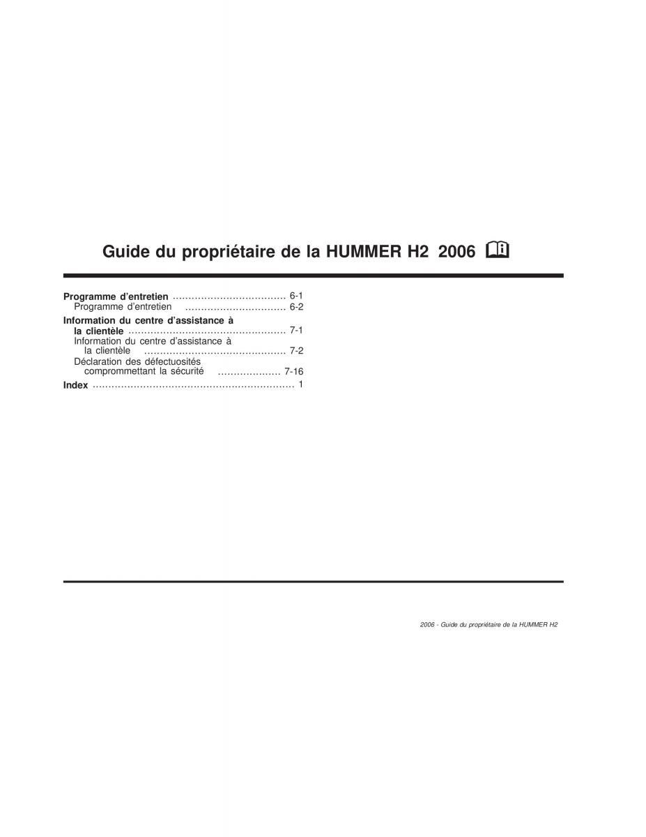 manual  Hummer H2 manuel du proprietaire / page 3