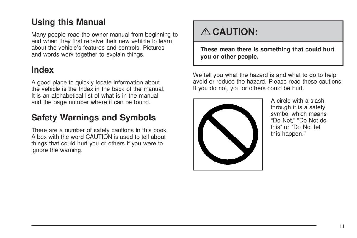 Hummer H3 owners manual / page 3