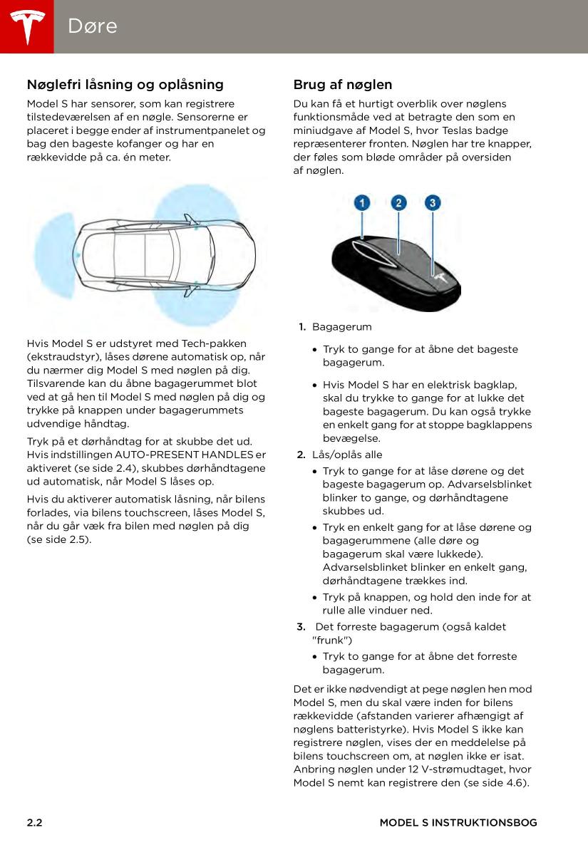 manual  Tesla S Bilens instruktionsbog / page 10