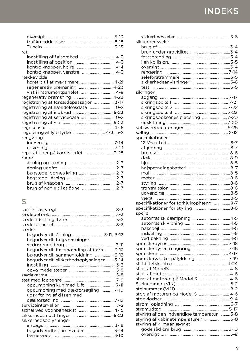 Tesla S Bilens instruktionsbog / page 151