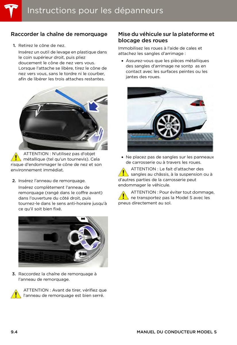 Tesla S manuel du proprietaire / page 170