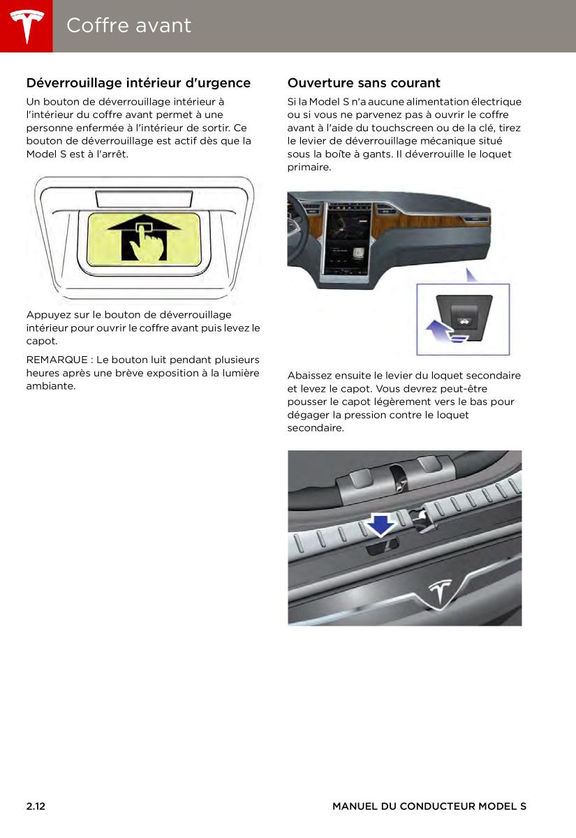 Tesla S manuel du proprietaire / page 20