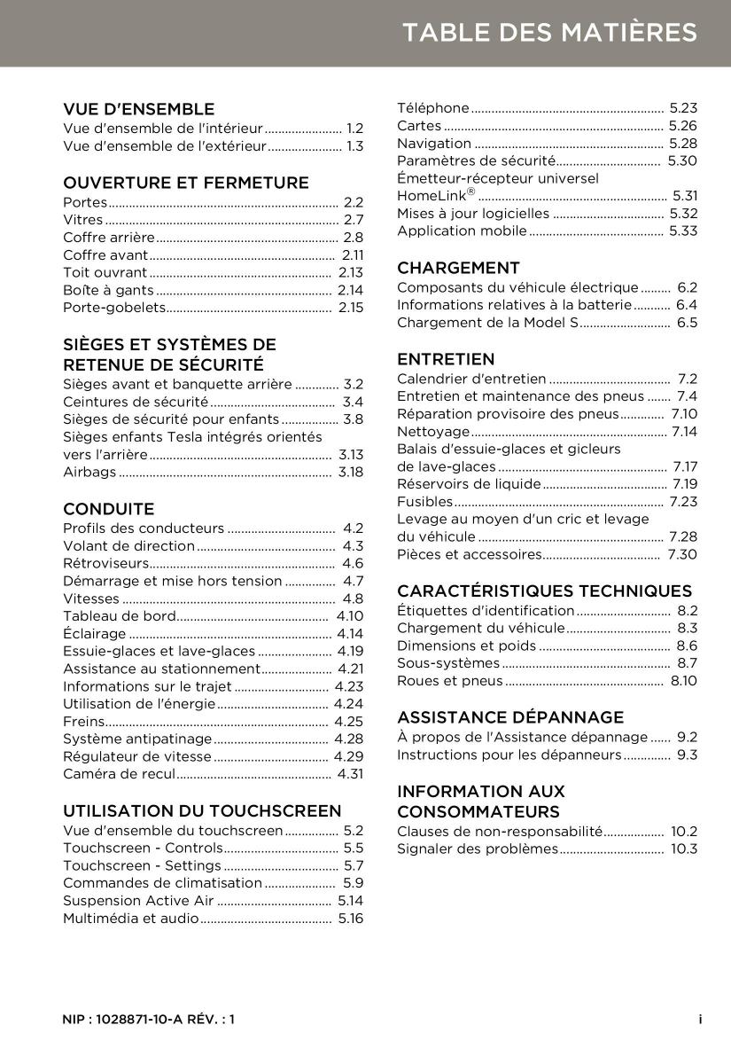 manual  Tesla S manuel du proprietaire / page 3