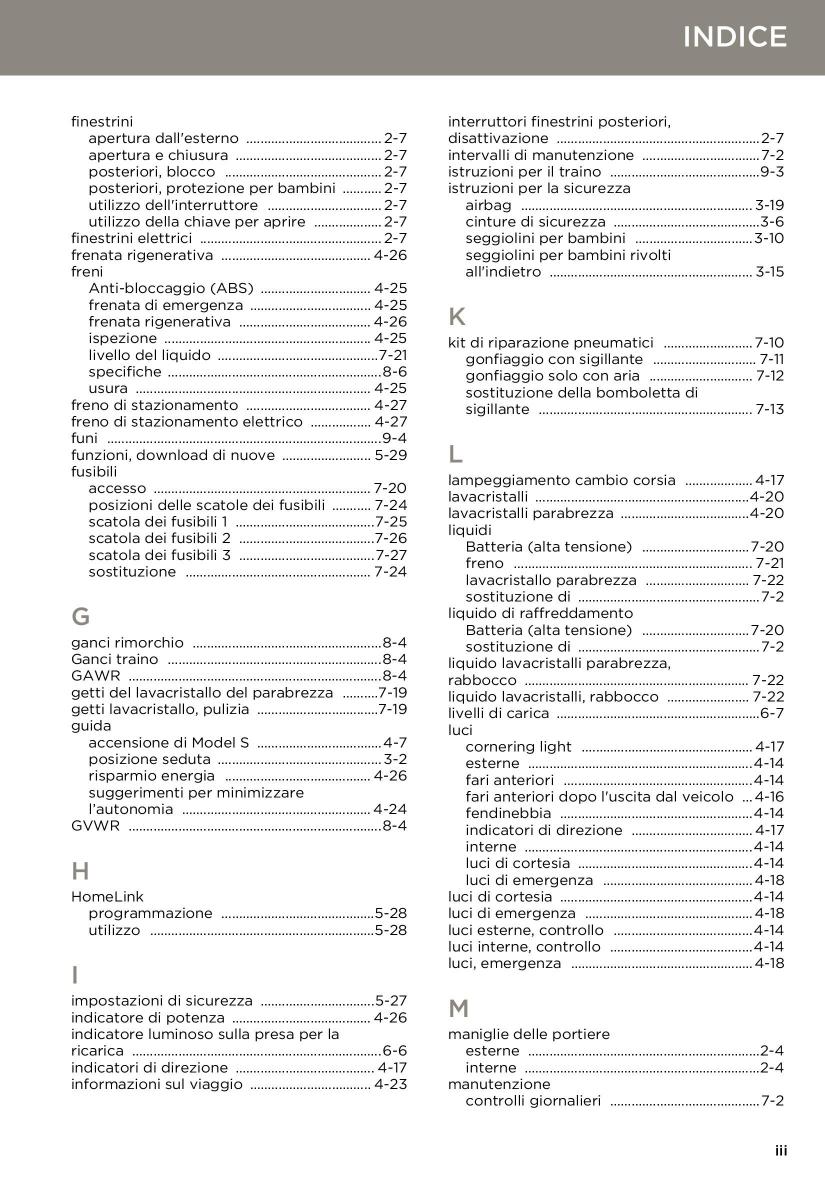 Tesla S manuale del proprietario / page 169