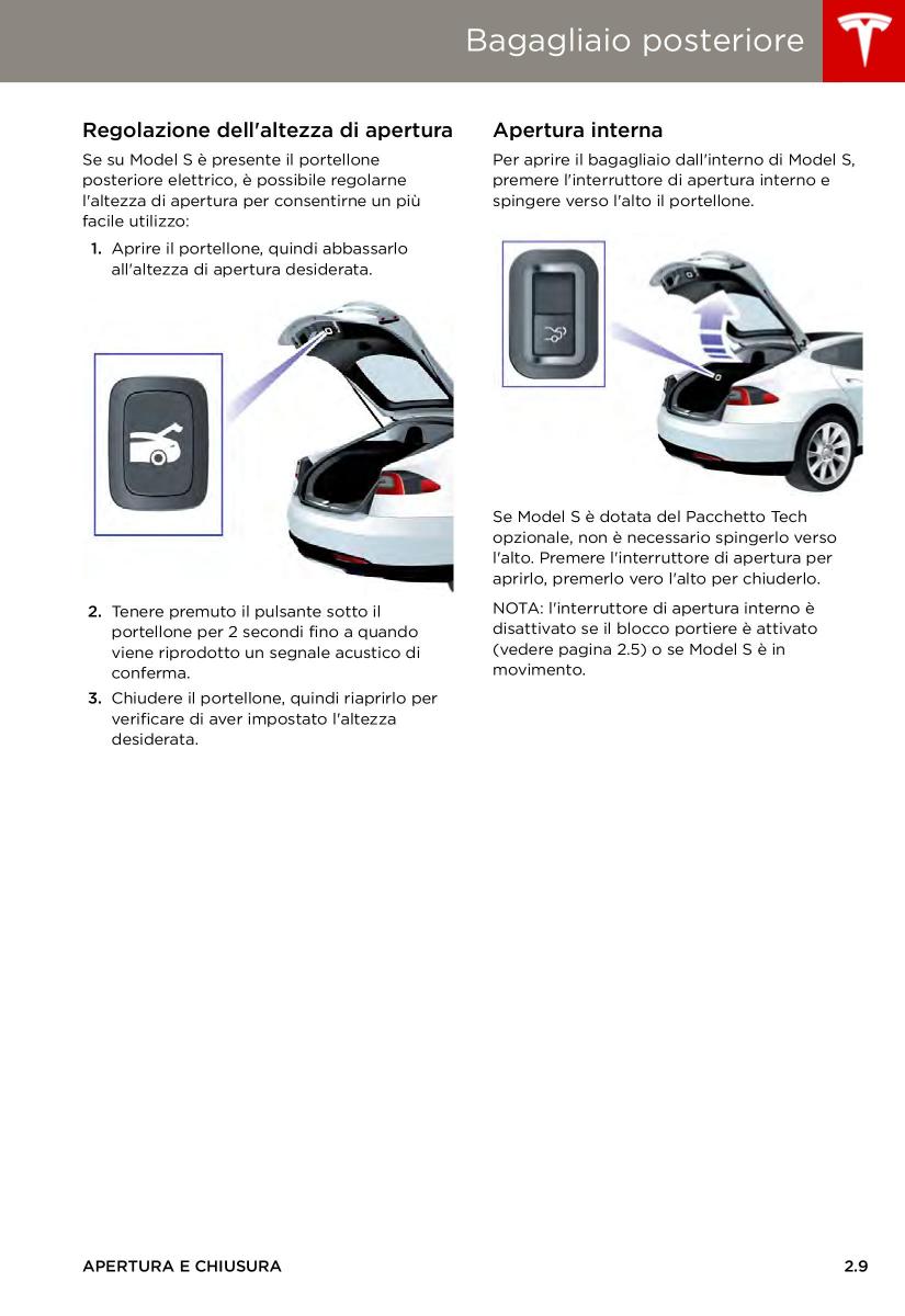 Tesla S manuale del proprietario / page 17