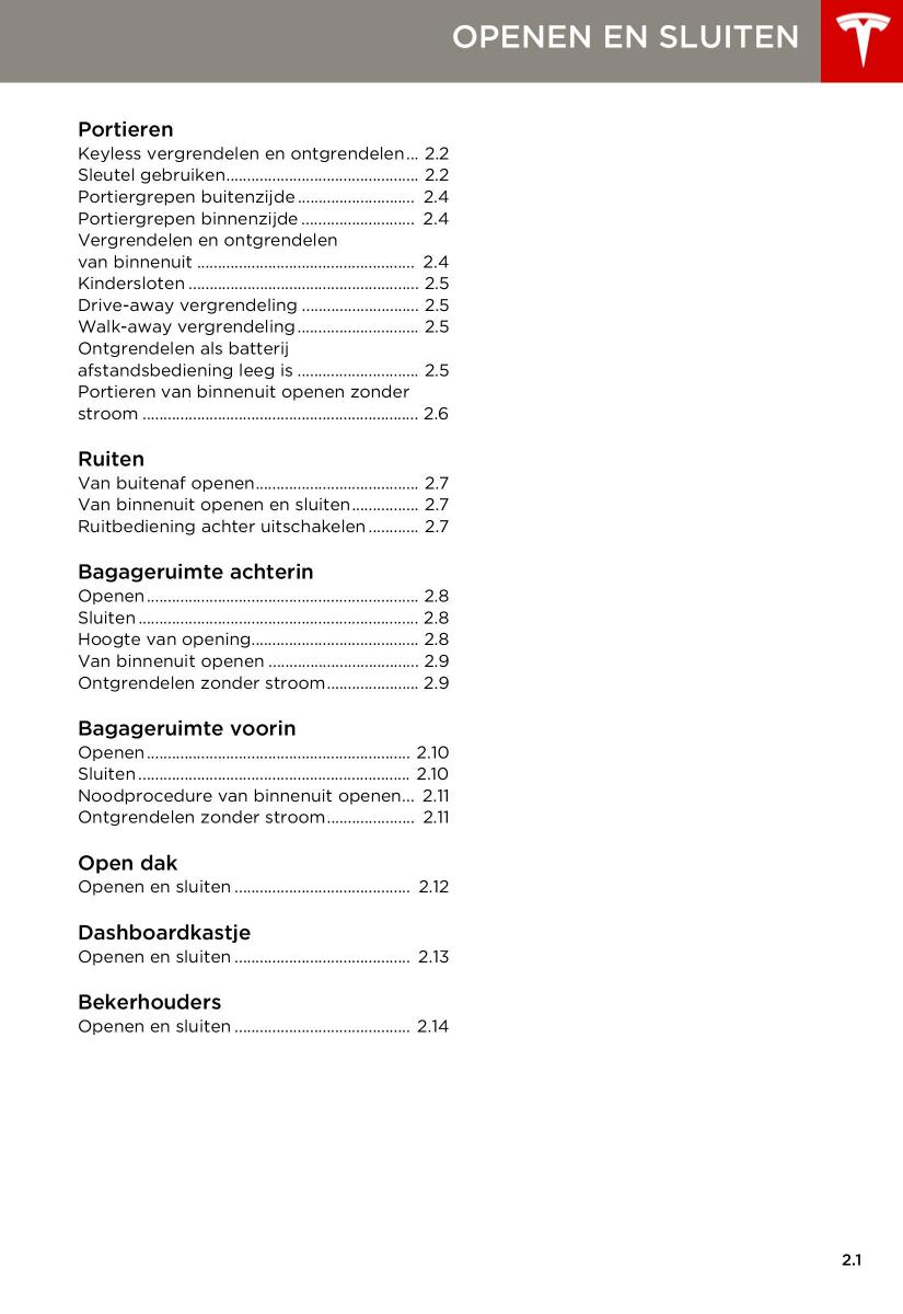 manual  Tesla S handleiding / page 9