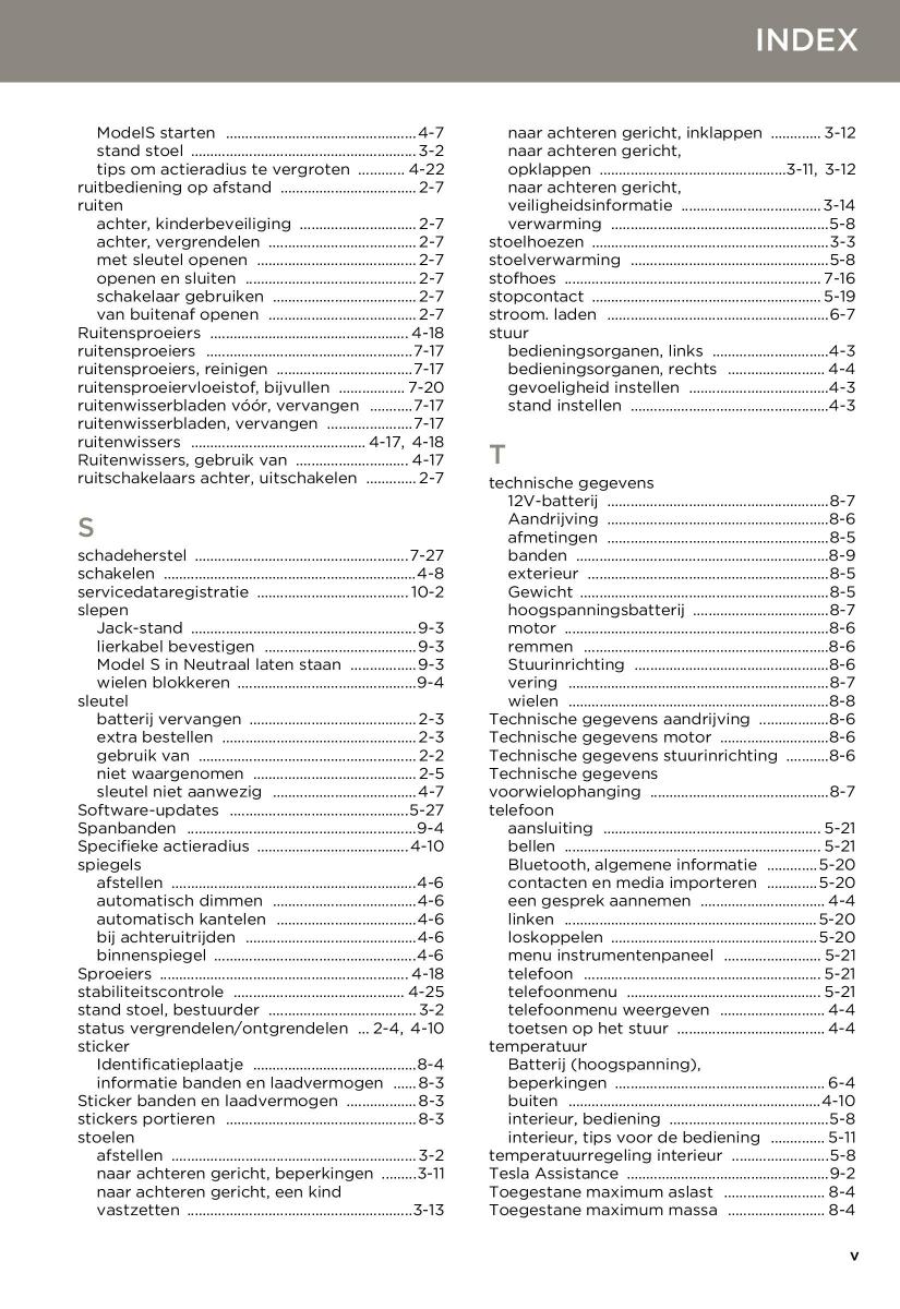 Tesla S handleiding / page 159