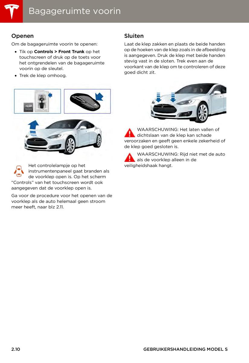 Tesla S handleiding / page 18