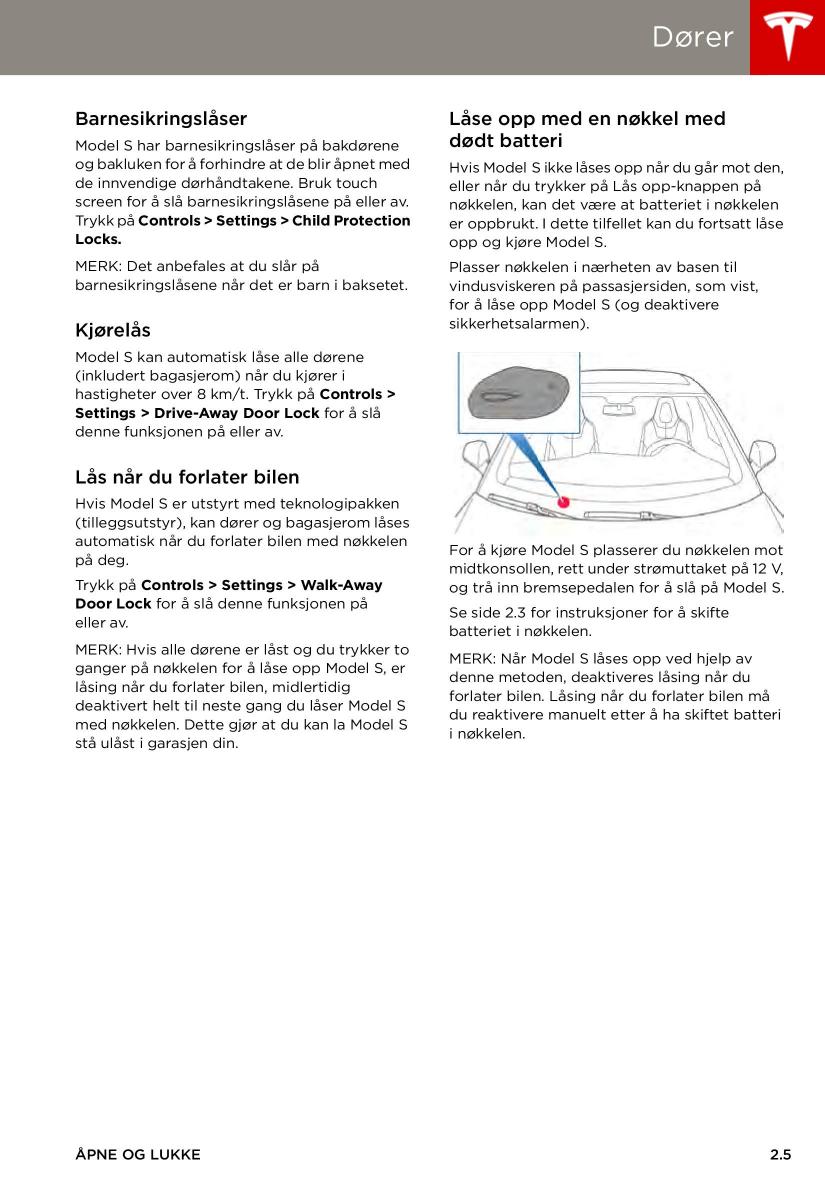 manual  Tesla S bruksanvisningen / page 13