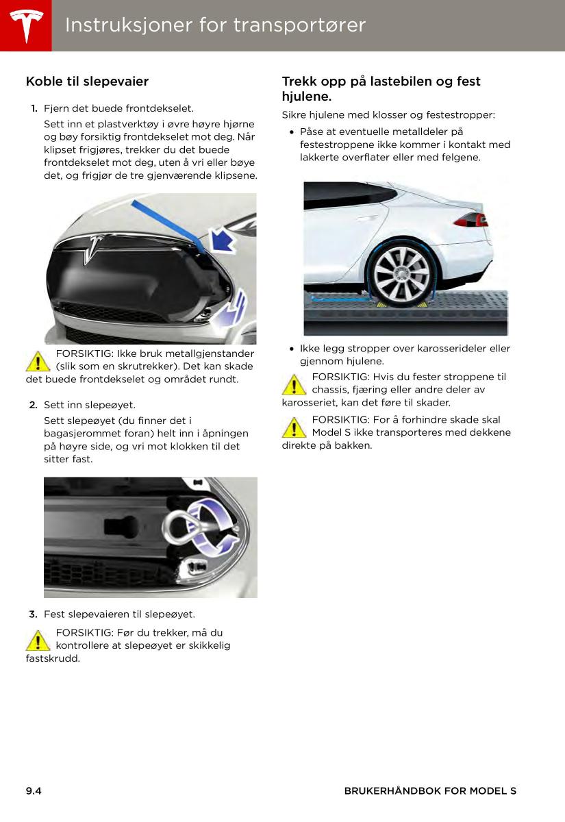 Tesla S bruksanvisningen / page 138