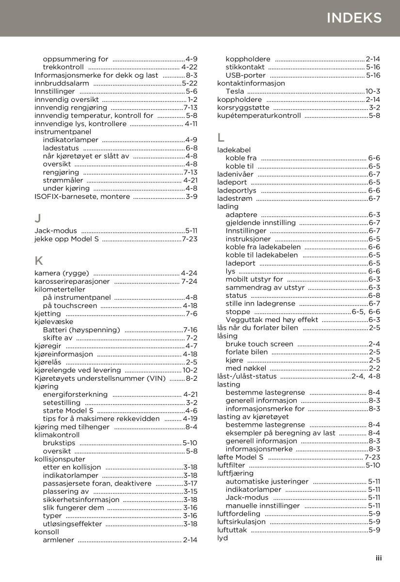 Tesla S bruksanvisningen / page 145