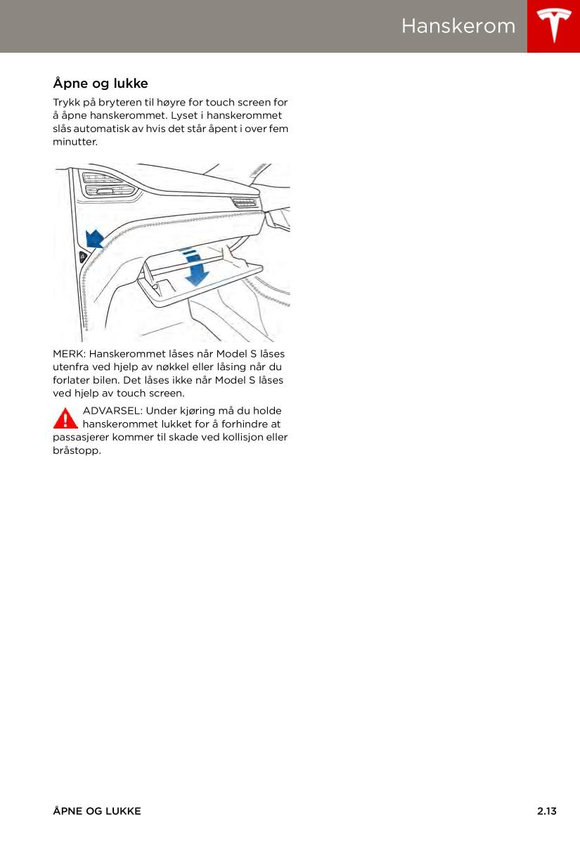 manual  Tesla S bruksanvisningen / page 21