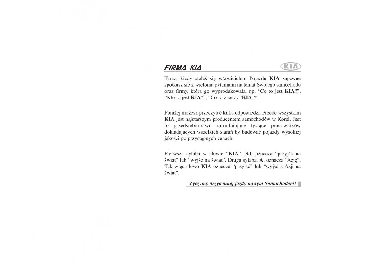 KIA Carens II 2 instrukcja obslugi / page 1