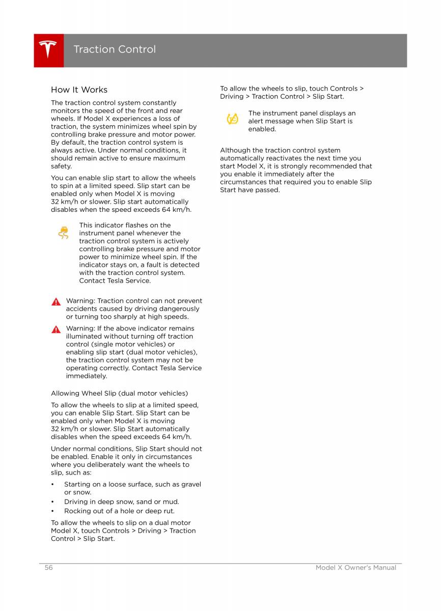 manual Tesla X Tesla X owners manual / page 56