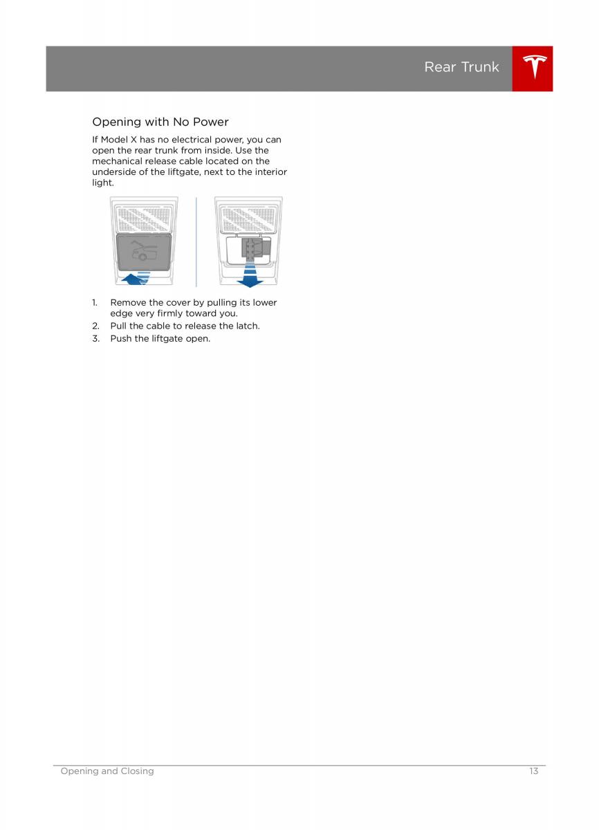 Tesla X owners manual / page 13