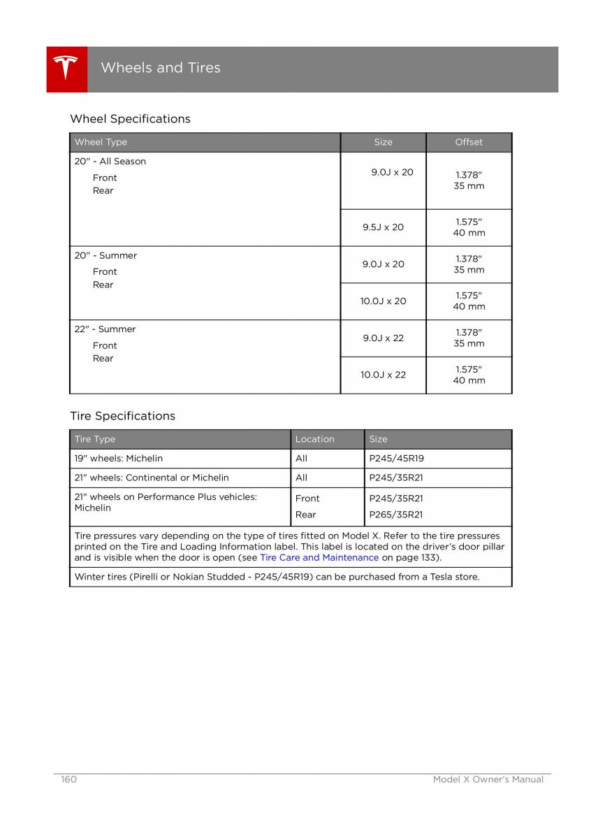 manual Tesla X Tesla X owners manual / page 160