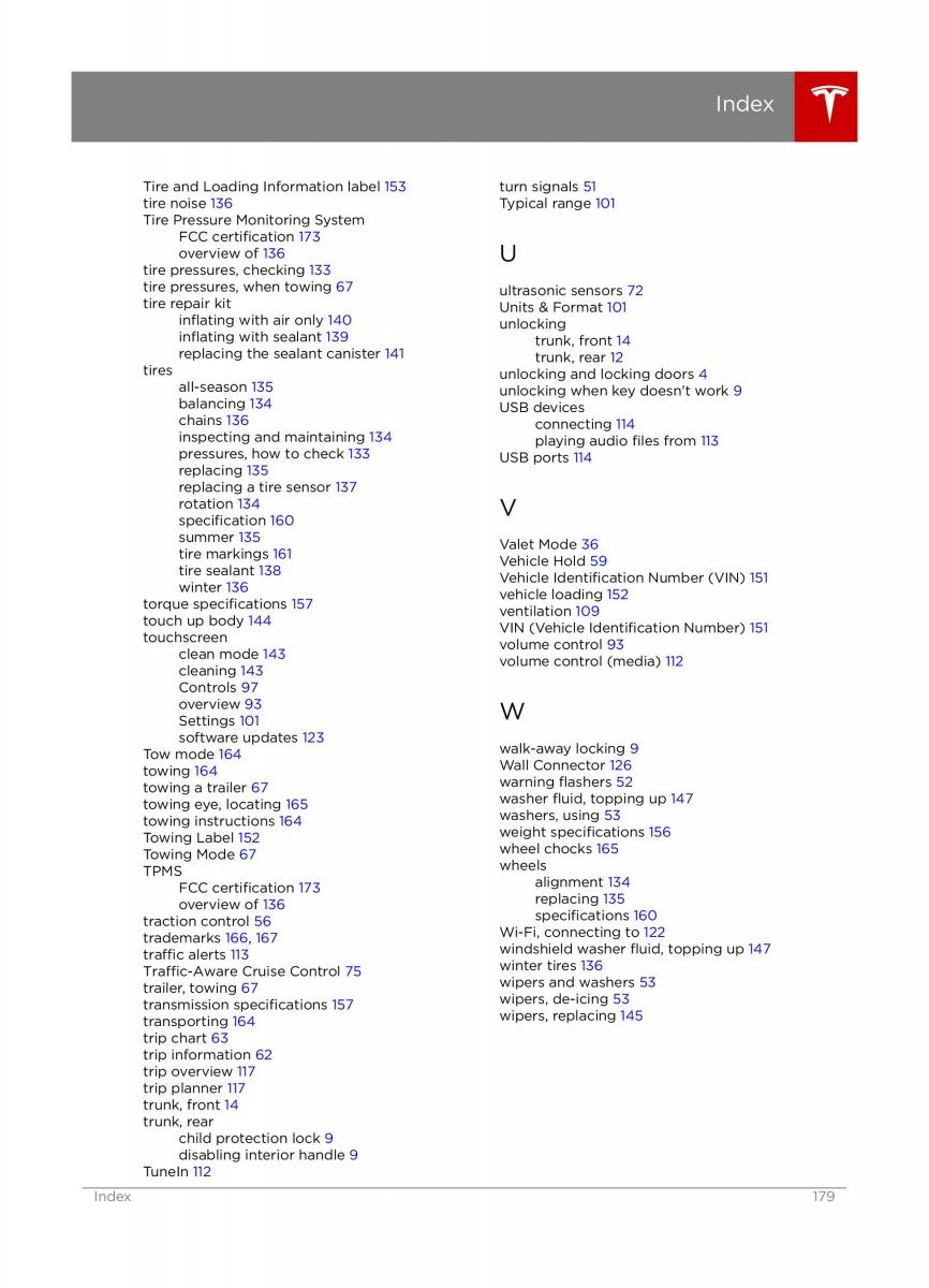 Tesla X owners manual / page 179