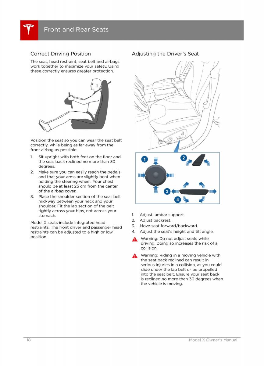 Tesla X owners manual / page 18