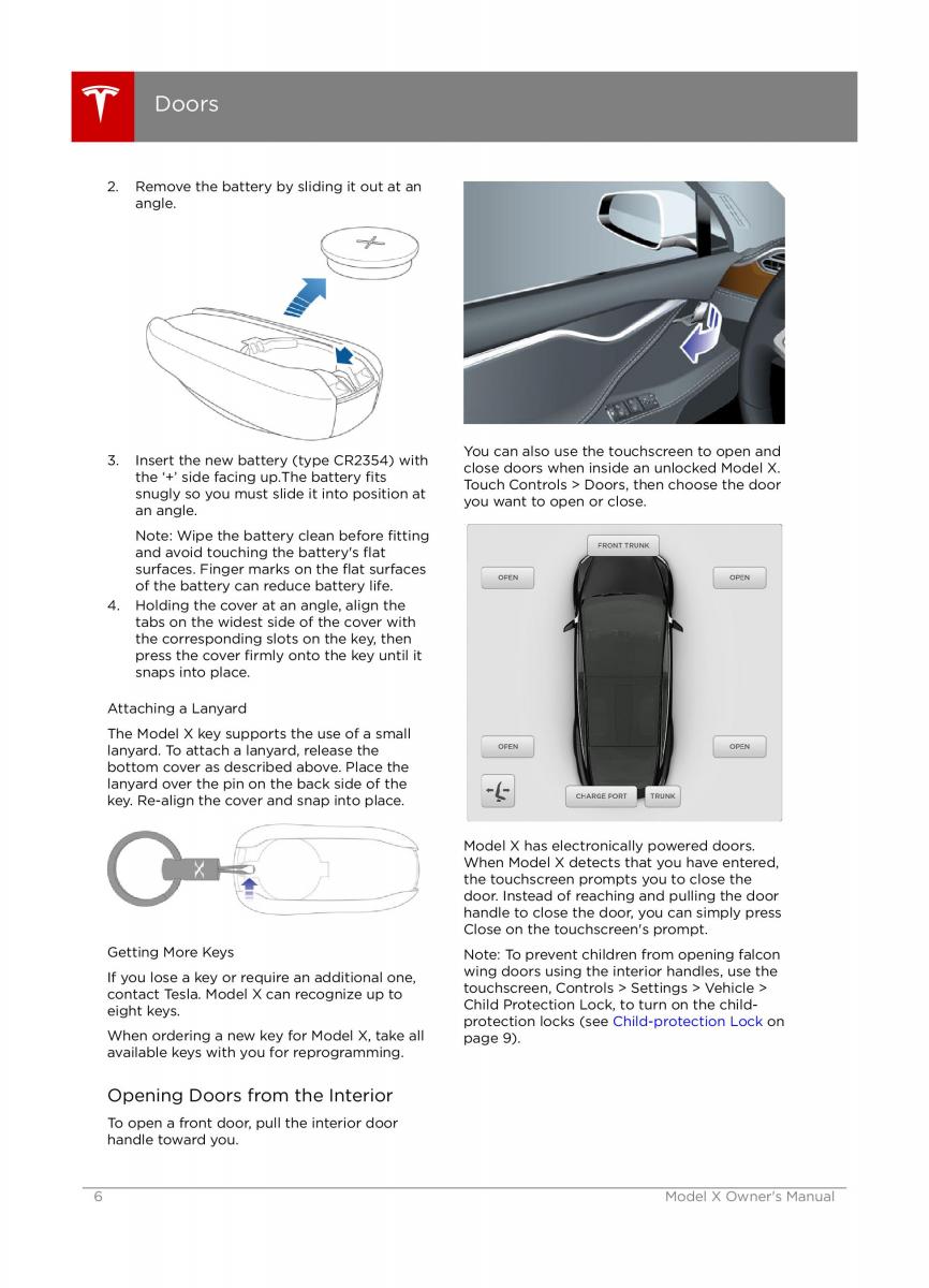 Tesla X owners manual / page 6