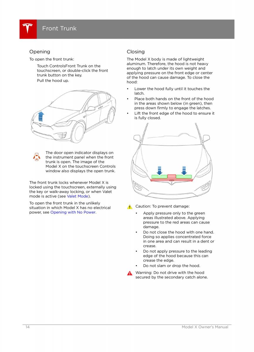 Tesla X owners manual / page 14