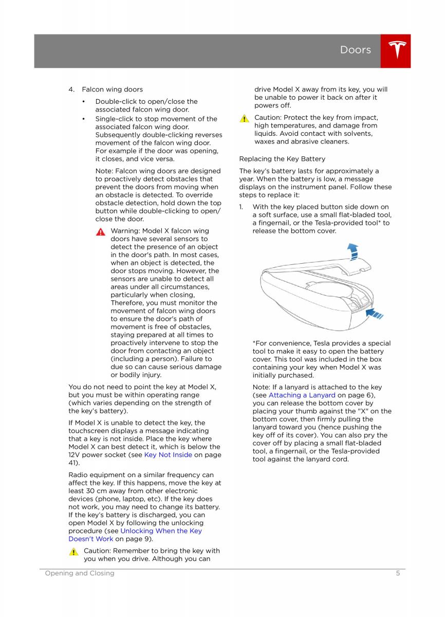 Tesla X owners manual / page 5