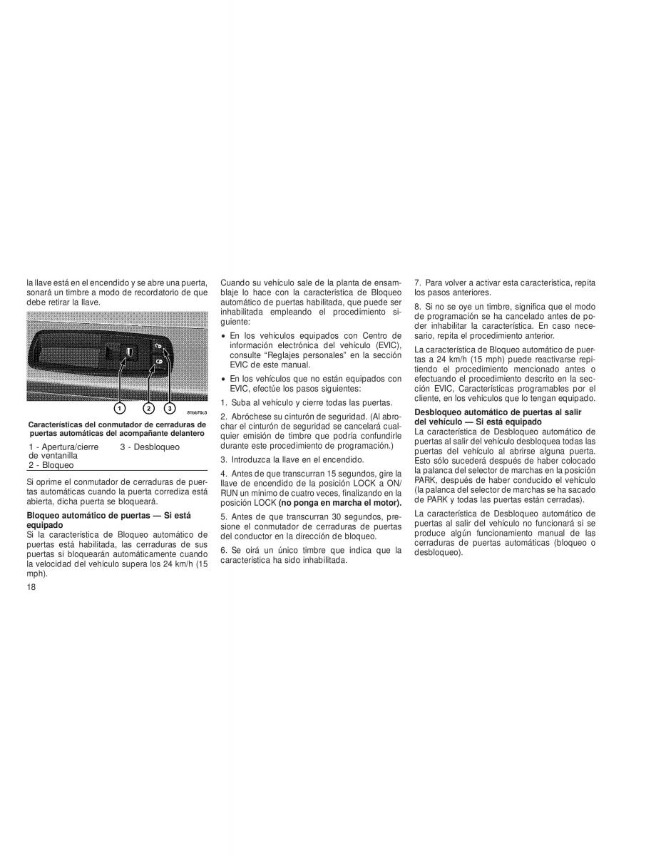 Chrysler Voyager V 5 Town and Country Lancia Voyager manual del propietario / page 21