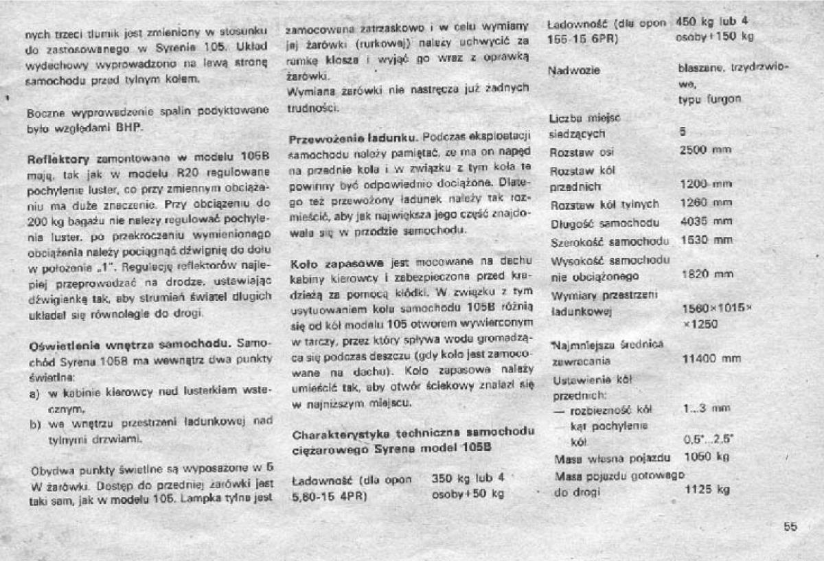 Syrena 105 FSO FSM instrukcja obslugi / page 58