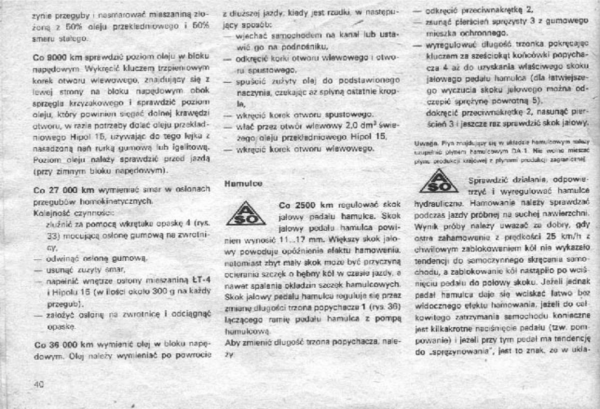 Syrena 105 FSO FSM instrukcja obslugi / page 44