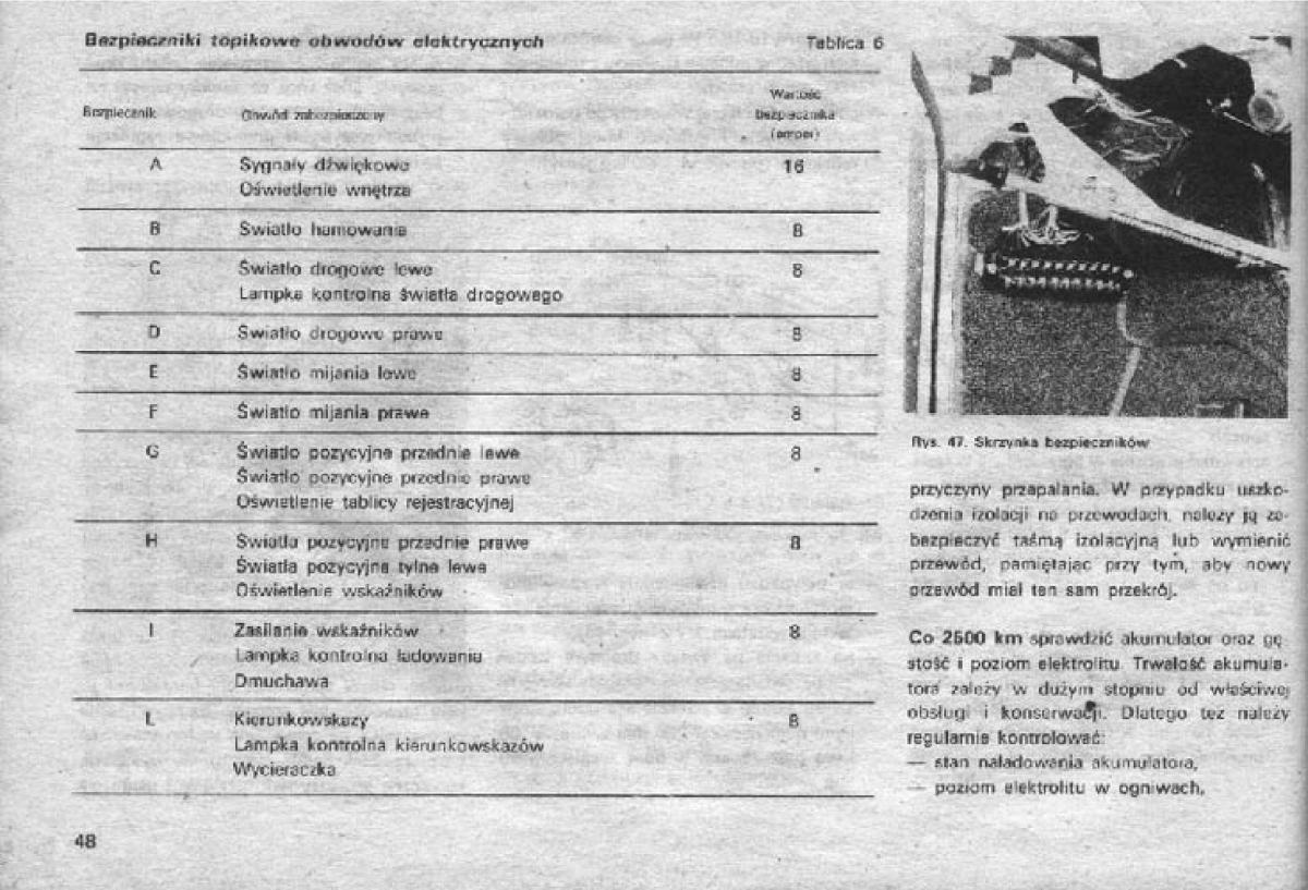 Syrena 105 FSO FSM instrukcja obslugi / page 52