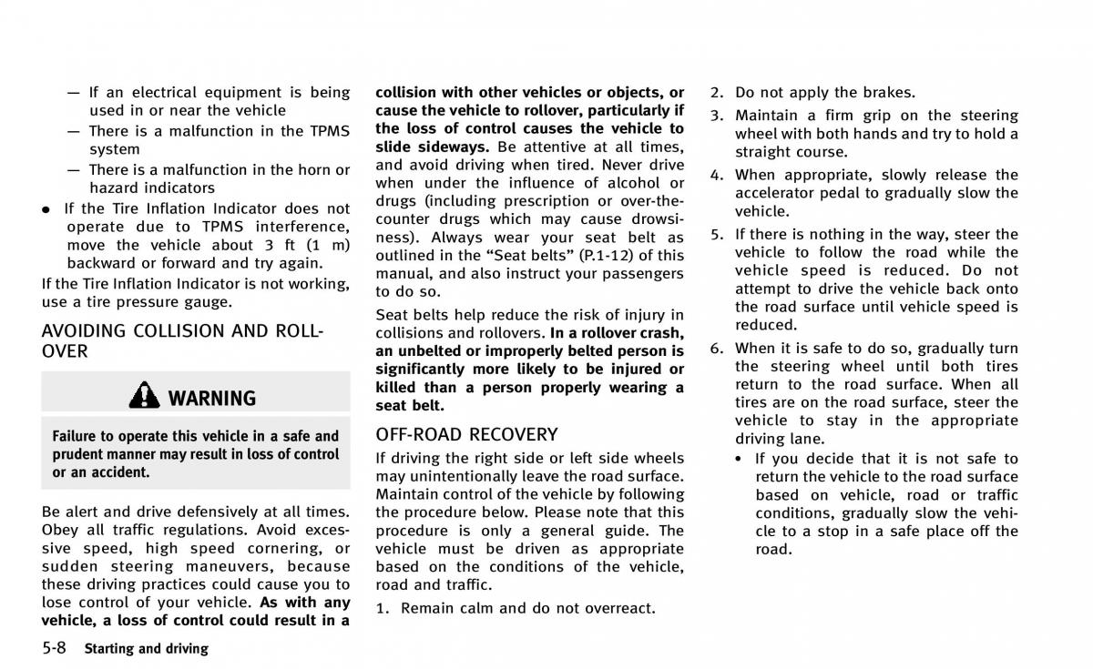 Infiniti Q50 owners manual / page 179