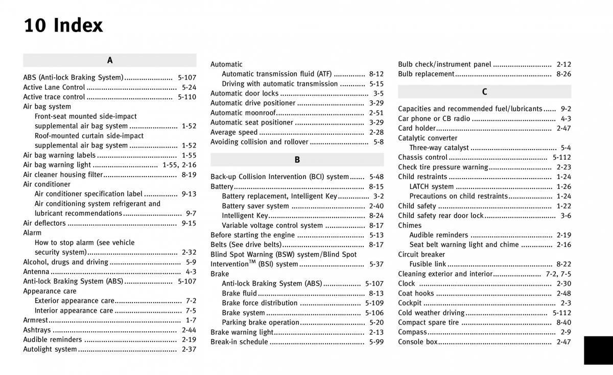 manual  Infiniti Q50 owners manual / page 376