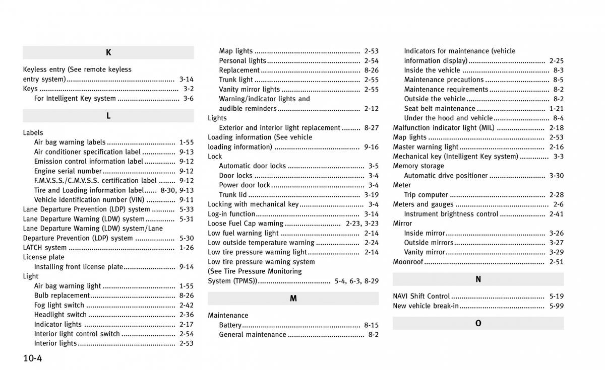 Infiniti Q50 owners manual / page 379