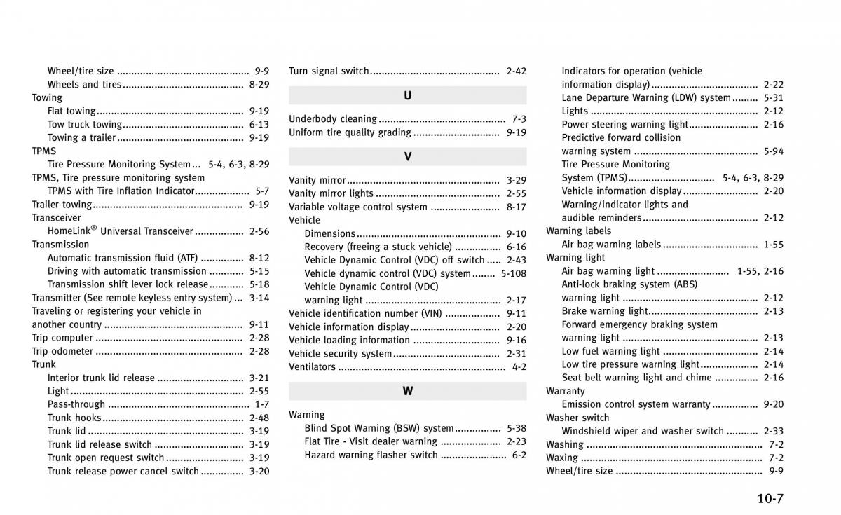 Infiniti Q50 owners manual / page 382