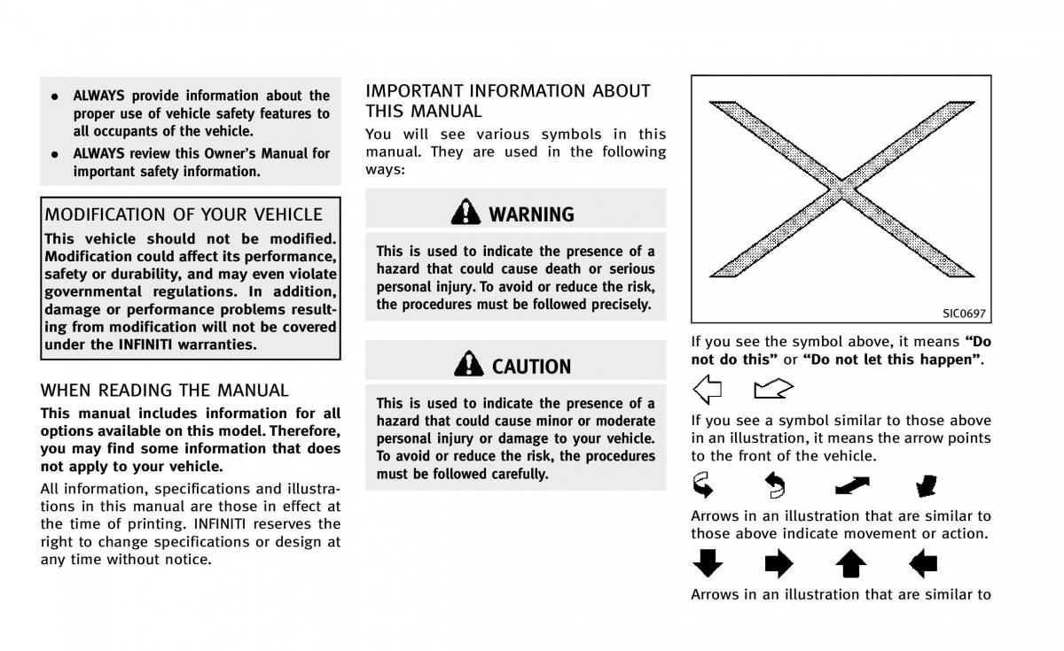 Infiniti Q50 owners manual / page 3