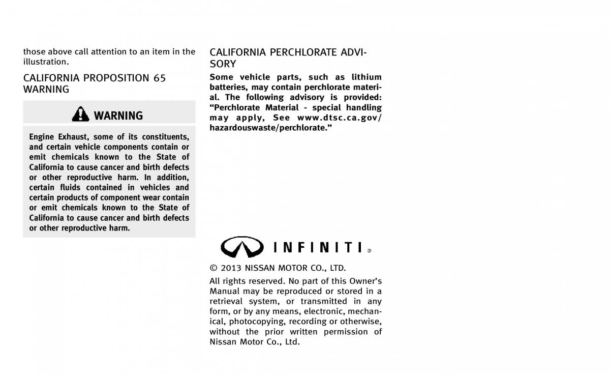 Infiniti Q50 owners manual / page 4