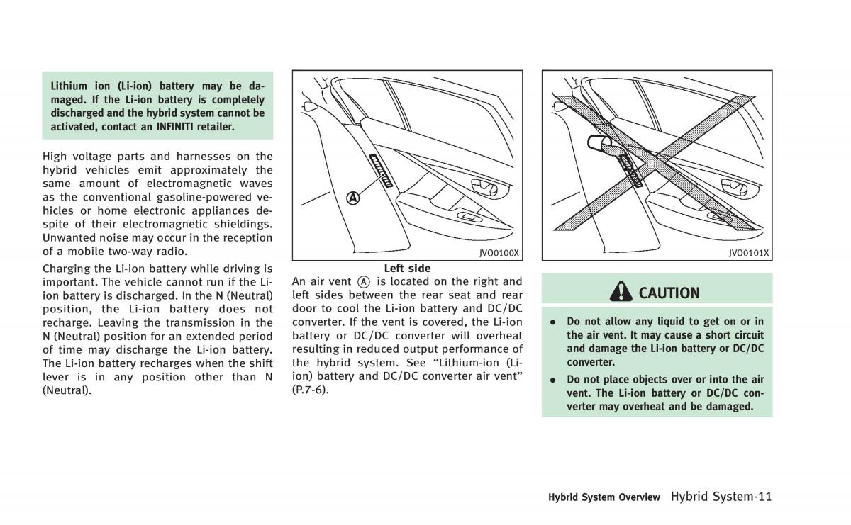 Infiniti Q50 Hybrid owners manual / page 18